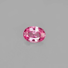 0.47캐럿 천연 핑크 사파이어, 타원형 컷, 5.6×4 mm, VVS-VS