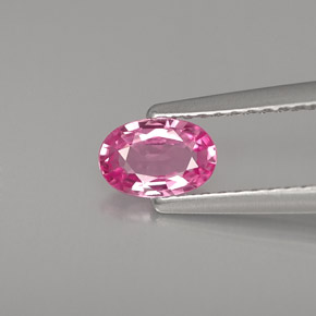 0.51캐럿 천연 핑크 사파이어, 타원형 컷, 6.2×4.1 mm, VVS
