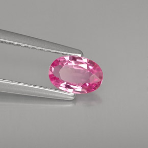 0.51캐럿 천연 핑크 사파이어, 타원형 컷, 6.2×4.1 mm, VVS