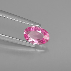 0.53캐럿 천연 핑크 사파이어, 타원형 컷, 6.2×4.1 mm, VVS