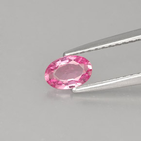 0.42캐럿 천연 핑크 사파이어, 타원형 컷, 5.9×4 mm, IF