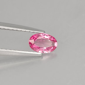 0.42캐럿 천연 핑크 사파이어, 타원형 컷, 5.9×4 mm, IF