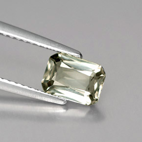 1.12캐럿 천연 라이트 그린 사파이어, 에메랄드 컷, 7.2×5.1 mm, VVS-VS