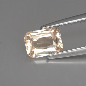 1.20캐럿 천연 라이트 오렌지 사파이어, 에메랄드 컷, 7×5.1 mm, VVS
