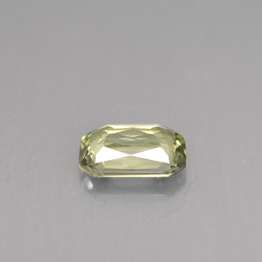 1.03캐럿 천연 골든 그린 사파이어, 에메랄드 컷, 7.1×5.1 mm, VVS