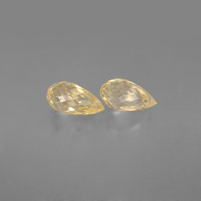 캐럿 천연 라이트 옐로우 사파이어 보석, 브리올레트, 6.5×3.9 mm, VVS