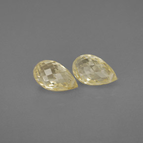 캐럿 천연 라이트 옐로우 사파이어 보석, 브리올레트, 7.2×4.6 mm, VVS-VS