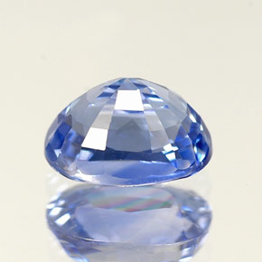 1.34캐럿 천연 라이트 블루 사파이어, 타원형 컷, 7×5 mm, VVS