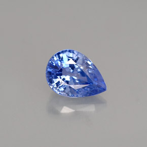 0.98캐럿 천연 콘플라워 블루 사파이어, 배 모양, 6.9×5 mm, VVS