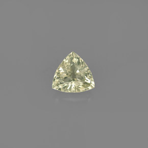 0.68캐럿 천연 노란빛 그린 사파이어, 트릴리언, 5.5×5.5 mm, VVS-VS