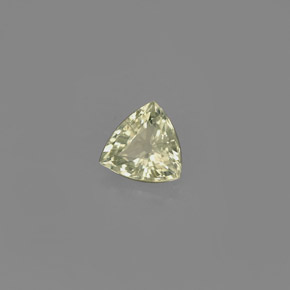 0.68캐럿 천연 노란빛 그린 사파이어, 트릴리언, 5.5×5.5 mm, VVS-VS