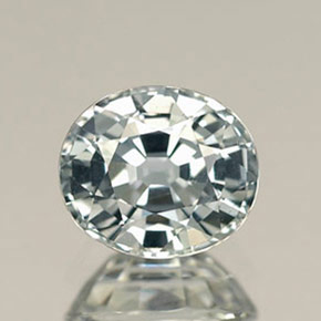 1.25캐럿 천연 라이트 그린 사파이어, 타원형 컷, 6.6×5.7 mm, IF