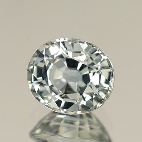 1.25캐럿 천연 라이트 그린 사파이어, 타원형 컷, 6.6×5.7 mm, IF