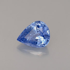 1.51캐럿 천연 라이트 블루 사파이어, 배 모양, 7.9×6.3 mm, VS-SI