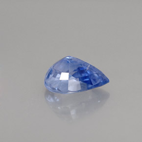 1.51캐럿 천연 라이트 블루 사파이어, 배 모양, 7.9×6.3 mm, VS-SI