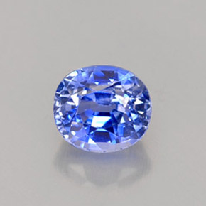 1.02캐럿 천연 바이올렛 블루 사파이어, 타원형 컷, 5.5×4.9 mm, VVS-VS