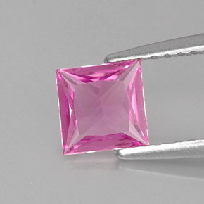 0.72캐럿 천연 퍼플 핑크 사파이어, 스퀘어, 5.5×5.5 mm, VS
