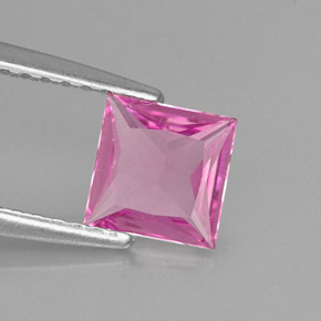 0.72캐럿 천연 퍼플 핑크 사파이어, 스퀘어, 5.5×5.5 mm, VS