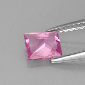 0.72캐럿 천연 퍼플 핑크 사파이어, 스퀘어, 5.5×5.5 mm, VS