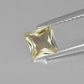 0.82캐럿 천연 골든 옐로우 사파이어, 스퀘어, 5.6×5.5 mm, VVS