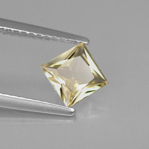 0.82캐럿 천연 골든 옐로우 사파이어, 스퀘어, 5.6×5.5 mm, VVS