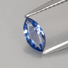 0.52캐럿 천연 콘플라워 블루 사파이어, 마퀴즈, 7.1×3.7 mm, VVS-VS