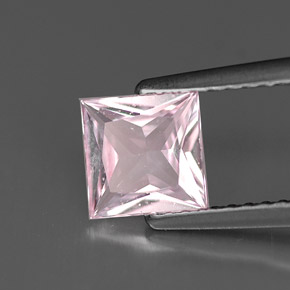 1.00캐럿 천연 라이트 핑크 사파이어, 스퀘어, 6×5.9 mm, VS