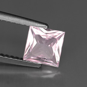 1.00캐럿 천연 라이트 핑크 사파이어, 스퀘어, 6×5.9 mm, VS