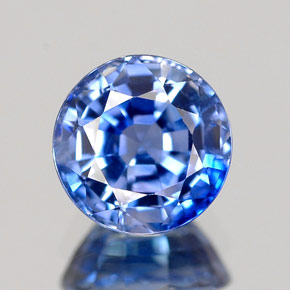 1.83캐럿 천연 콘플라워 블루 사파이어, 라운드 컷, 6.89 mm, IF