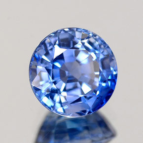 1.83캐럿 천연 콘플라워 블루 사파이어, 라운드 컷, 6.89 mm, IF