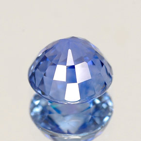 1.83캐럿 천연 콘플라워 블루 사파이어, 라운드 컷, 6.89 mm, IF