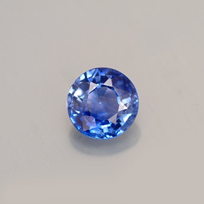 0.93캐럿 천연 콘플라워 블루 사파이어, 라운드 컷, 5.80 mm, VS