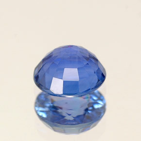 0.99캐럿 천연 콘플라워 블루 사파이어, 라운드 컷, 5.85 mm, VS