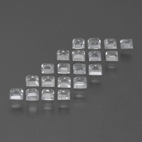 1.80캐럿 천연 화이트 사파이어 보석, 스퀘어, 2.3×2.2 mm, VVS-VS