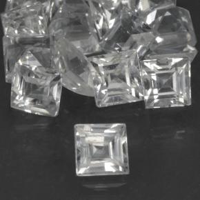 1.69캐럿 천연 클리어 화이트 사파이어 보석, 스퀘어, 2.3×2.3 mm, VVS-VS