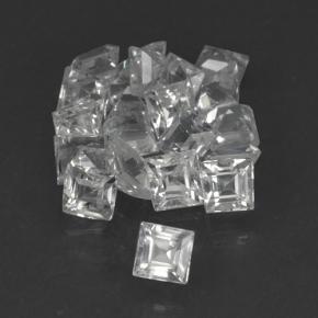 1.69캐럿 천연 클리어 화이트 사파이어 보석, 스퀘어, 2.3×2.3 mm, VVS-VS