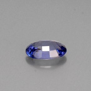 0.52캐럿 천연 푸르스름한 바이올렛 사파이어, 타원형 컷, 6×4 mm, VVS