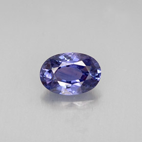 0.57캐럿 천연 바이올렛 블루 사파이어, 타원형 컷, 5.9×4.1 mm, VS