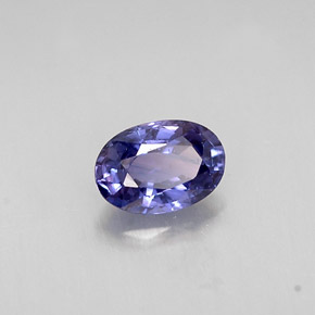 0.57캐럿 천연 바이올렛 블루 사파이어, 타원형 컷, 5.9×4.1 mm, VS