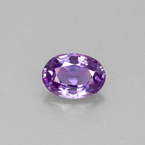0.57캐럿 천연 핑크빛 퍼플 사파이어, 타원형 컷, 5.9×4.2 mm, VVS