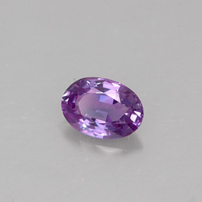 0.57캐럿 천연 핑크빛 퍼플 사파이어, 타원형 컷, 5.9×4.2 mm, VVS