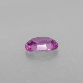 0.57캐럿 천연 핑크빛 퍼플 사파이어, 타원형 컷, 6.1×4.2 mm, VVS-VS