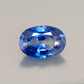 0.95캐럿 천연 콘플라워 블루 사파이어, 타원형 컷, 7×4.9 mm, VS