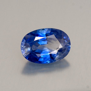 0.95캐럿 천연 콘플라워 블루 사파이어, 타원형 컷, 7×4.9 mm, VS