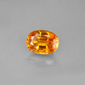 1.81캐럿 천연 만다린 오렌지 사파이어, 타원형 컷, 8.1×6 mm, VVS