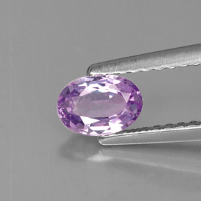 0.61캐럿 천연 핑크빛 바이올렛 사파이어, 타원형 컷, 6.1×4.3 mm, VVS-VS