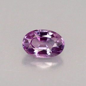 0.63캐럿 천연 핑크빛 바이올렛 사파이어, 타원형 컷, 6.1×4.1 mm, VVS-VS