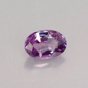 0.63캐럿 천연 핑크빛 바이올렛 사파이어, 타원형 컷, 6.1×4.1 mm, VVS-VS