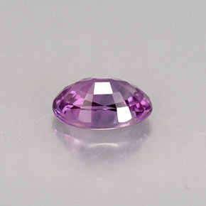 0.63캐럿 천연 핑크빛 바이올렛 사파이어, 타원형 컷, 6.1×4.1 mm, VVS-VS
