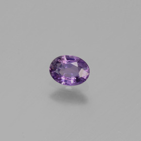 0.42캐럿 천연 핑크빛 바이올렛 사파이어, 타원형 컷, 5.1×3.8 mm, VVS-VS